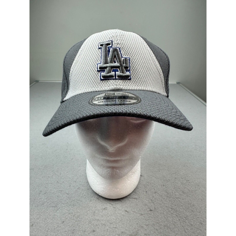 Los Angeles LA Dodgers New Era 39Thirty MLB Baseball Double Play Stretch Fit Cap